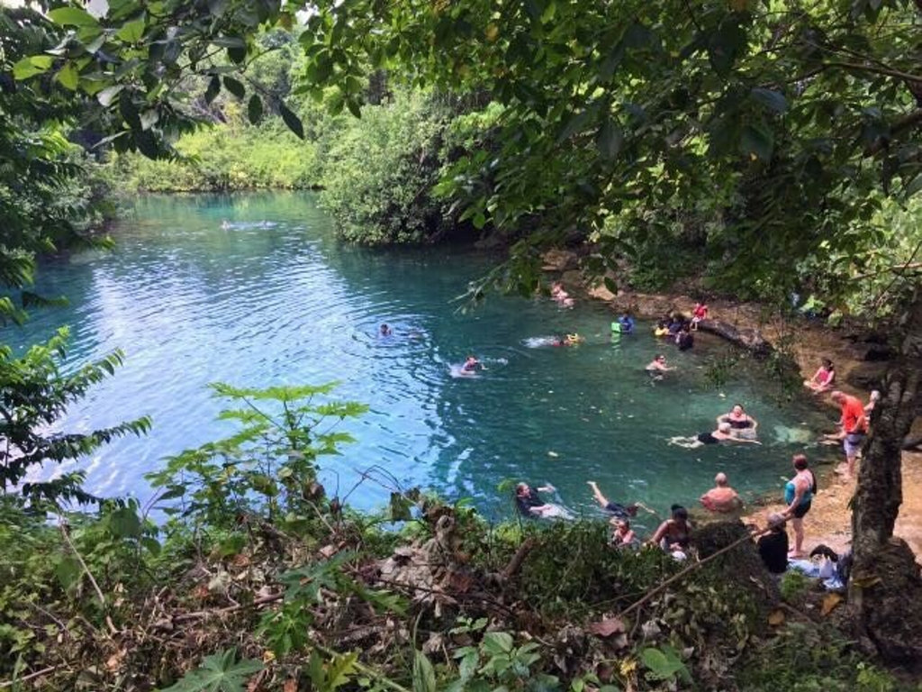 The Blue Hole near Champagne Bay, Vanuatu. The Blue Hole near Champagne Bay, Vanuatu.